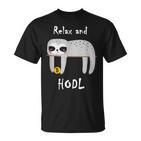 Bitcoin Krypto Sloth Hodl  T-Shirt