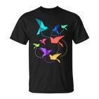 Origami Birds Pleated Kirigami Paper Crane Bird T-Shirt