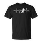 Idea For Footballer Heartbeat Football T-Shirt