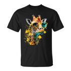 Giraffe Sonnenbrille Urlaub Sonne Natur Urlauber Dschungel T-Shirt