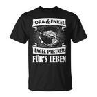 Grandpa And Grandson Angel Partner Fishing Partner Father's Day  T-Shirt