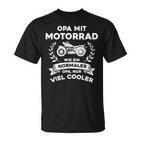 Grandpa With Motorcycle Nur Cooler Biker Hobby  T-Shirt