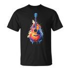 Guitar Splash Watercolour For Guitarists Electric Guitars T-Shirt