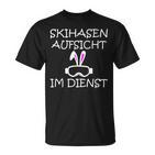 Herren Skihasen Aufsicht Im Dienst Skifahren Après-Ski Witzig T-Shirt