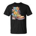 Hiking Boots Shoe Floral Flower Power Hiker Women's T-Shirt