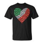 Italy Flag Heart Of Passion For Italy T-Shirt