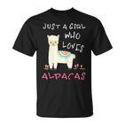 Just A Girl Who Loves Alpacas Alpacas Slogan T-Shirt