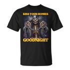 Kiss Your Homies Goodnight Cringe Hard Skeleton Meme T-Shirt