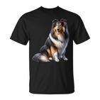 Langhaar Collie Motiv Collie T-Shirt