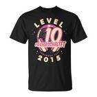 Level 10 Years Girl's Birthday Gamer Girl Gamer 2015 T-Shirt