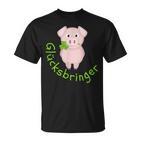 Lucky Charm Pig Clover Leaf For Friends Good Luck T-Shirt