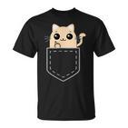 Lustige Katze Mittelfinger Stinkefinger Cat Kawaii T-Shirt