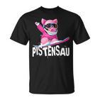 Lustiges Kostüm Apres Skifahren Snowboarden Wild Pisten-Sau T-Shirt