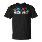 Mana Symbols Gathering Magic Choose Wisely Blue Red Green T-Shirt