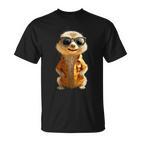 Meerkat With Sunglasses Animal Lovers Cute Surikate T-Shirt