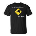 New Zealand Is Calling New Zealand Kiwi Backpacker T-Shirt