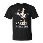 With North German Seagull Plattdeutsch Norden  T-Shirt