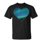 Polar Lights Heart Northern Lights Aurora Borealis  T-Shirt