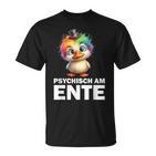 Psychisch Am Ente Crazy Duckintage Party Motif T-Shirt