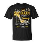 A Queen Was Born In January Happy Birthday T-Shirt