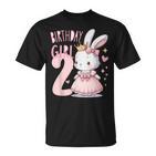 Rabbit Princess Children's Birthday 2 Years Girls Pink T-Shirt