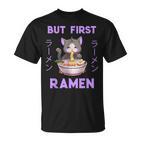 Ramen Cat Japanese Kawaii Anime Purple Style T-Shirt