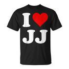 Red Heart I Love Jj T-Shirt