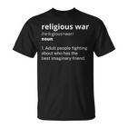 Religious War Noun Adult People Fighting About Who Has The T-Shirt