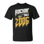 Rockin' Since 2006Intage Rock Music Fan 17Th Birthday T-Shirt