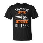 Sägespäne Sind Männerglitzer Lumberjack Forestry T-Shirt