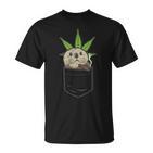 Sea Otter Smoking Weed Cannabis Blunt 420 Thc Stoner  T-Shirt