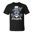 Servus Bayern Skull Bavarian Bua Costume Servus T-Shirt