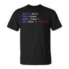 Sql Database Computer Programming Select From Closet T-Shirt