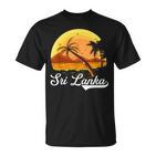 Sri Lanka Palm Tree Ocean Summer Holiday Sri Lanka S T-Shirt