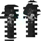 Techno Plattenspieler Und Discoball Outfits Retro Disco Ball Party Schwarz S Disco- T-Shirt