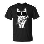 Trumpet Player Brass Musician Dog With Trumpet T-Shirt