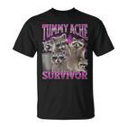 Tummy Ache Survivor Raccoon Meme Bootleg Graphic 90S T-Shirt