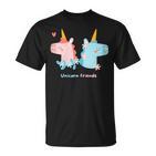 Unicorn Friends Einhorn Freunde Mädchen Kinder  T-Shirt