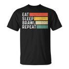 Video Gaming Game Retro Game Eat Sleep Brawl Repeat T-Shirt