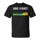 Wind Comes Kiter Surfer Saying Kitesurfer Windsurf T-Shirt