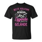 Women's Beste Kollegin Eine Legendeerleaves Das Gelände T-Shirt