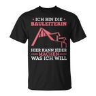 Women's Construction Line Construction Inspection Construction Site Construction Manager T-Shirt