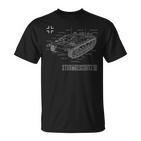 World War 2 Army German Tank Stug Iii Blue Pause T-Shirt