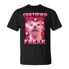 Zertifiziertes Freak Cat Meme T-Shirt