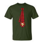 Buffalo Checked Tie Reindeer For Christmas Boys T-Shirt