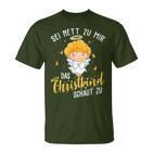 Christkind Schaut Zu Christmas Night Holiday Evening T-Shirt