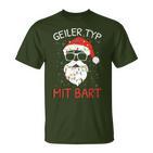 Christmas With Beard Santa Claus Christmas Beard Carrier T-Shirt