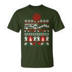 Christmas Fireman Fire Brigade Ugly Christmas T-Shirt