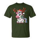 Christmas Women's Children's Unicorn Christmas  T-Shirt