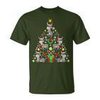 Donkey Christmas Tree Christmas Farmer  T-Shirt